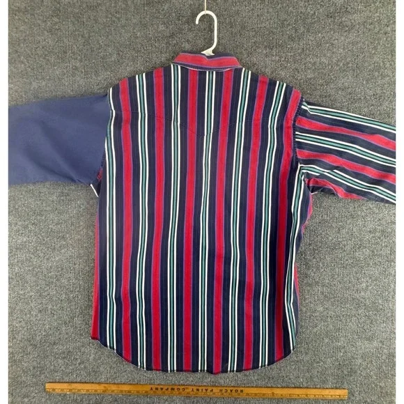 Vtg Wrangler Brushpopper Cowboy Size XL Rodeo Western stripe/ color block 90s